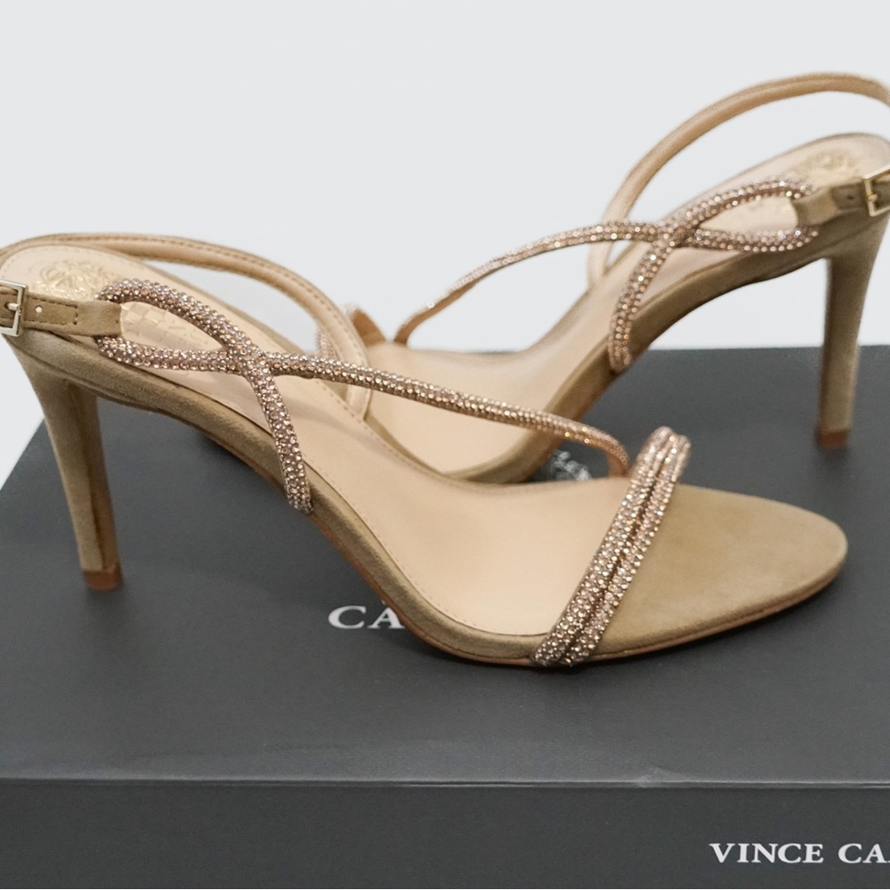 Vince Camuto Women’s Luanna Assymetrical Strappy Sandals Size 8 - Picture 4 of 6